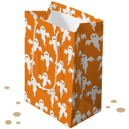 Ghost Halloween Orange Mittlere Geschenktüte