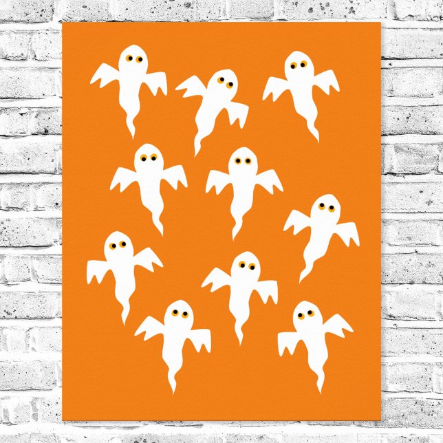 Ghost Halloween Orange Poster (Von Creator hochgeladen)
