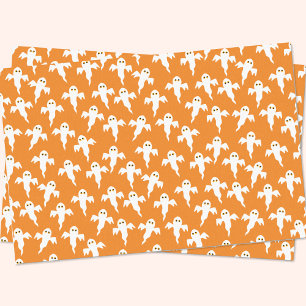 Ghost Halloween Orange Seidenpapier