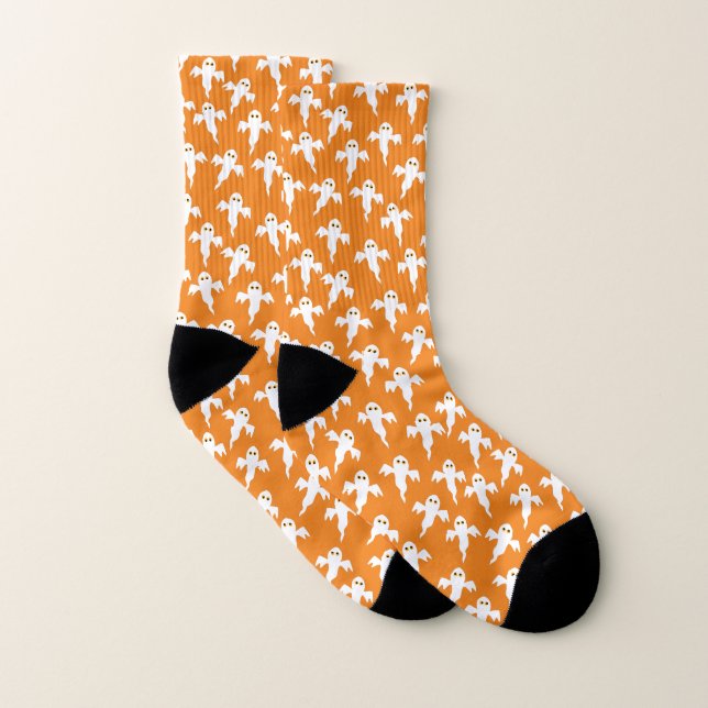 Ghost Halloween Orange Socken (Paar)