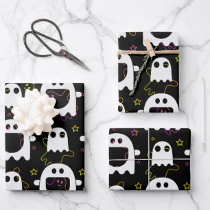Ghost Halloween Packpapier Geschenkpapier Set