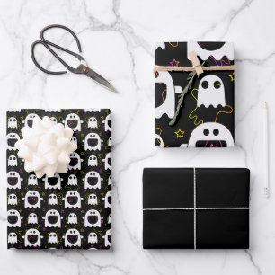Ghost Halloween Packpapier Geschenkpapier Set