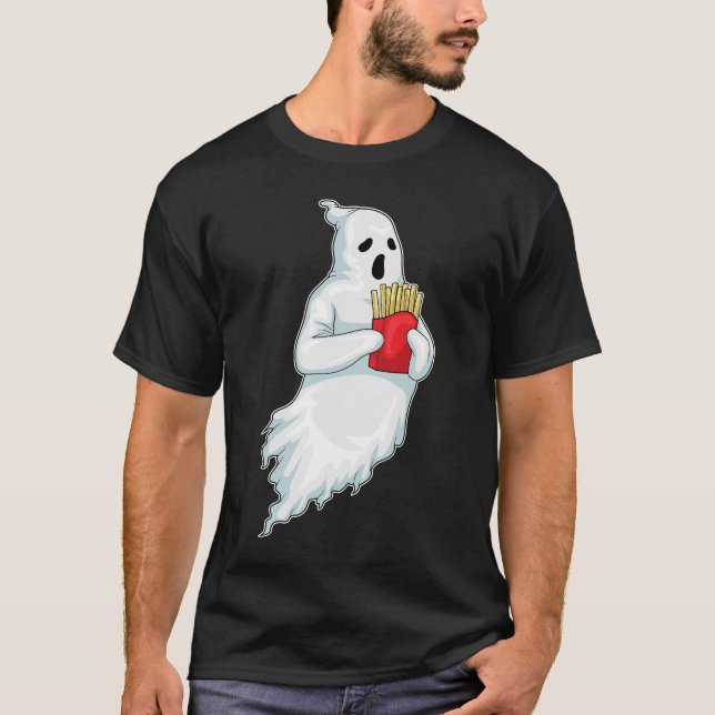 Ghost Halloween Pommes T-Shirt (Vorderseite)
