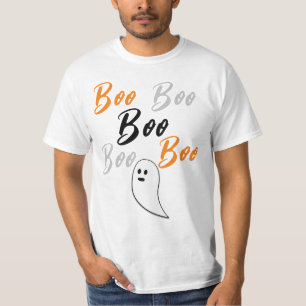 Ghost Halloween Schwarz-weiß-Orangenbob T-Shirt