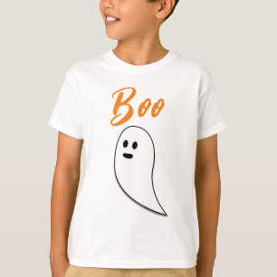 Ghost Halloween Schwarz-weiß-Orangenbob T-Shirt