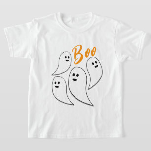 Ghost Halloween Schwarz-weißes niedliches Muster B T-Shirt