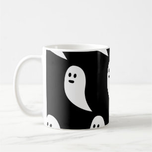 Ghost Halloween Schwarz-weißes niedliches Muster Kaffeetasse