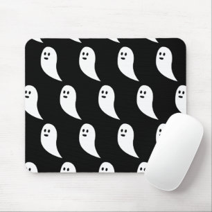Ghost Halloween Schwarz-weißes niedliches Muster Mousepad