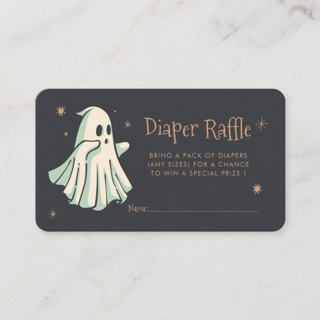 Ghost Halloween Spooktacular Diaper Raffel Begleitkarte (Vorderseite)