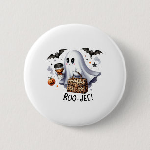Ghost Halloween Spooky Boo Autumn Halloween Ghost Button