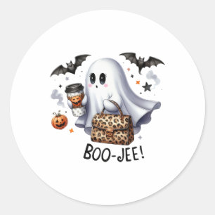 Ghost Halloween Spooky Boo Autumn Halloween Ghost Runder Aufkleber