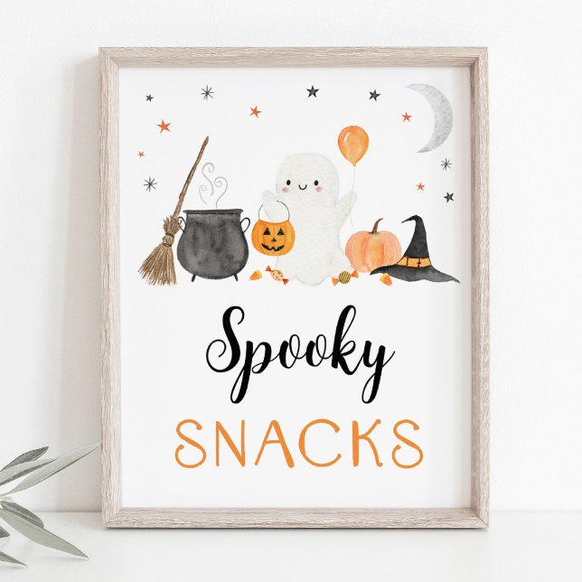 Ghost Halloween Spooky Snacks Party Zeichen Poster (Von Creator hochgeladen)