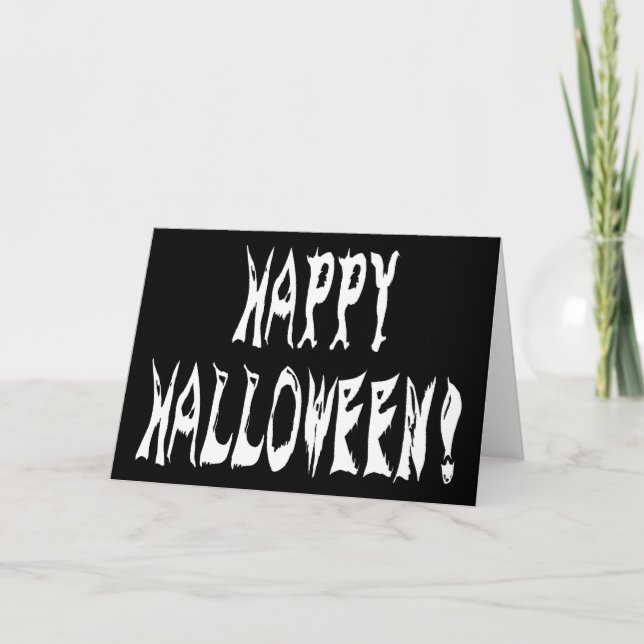 Ghost Halloween Text Karte (Vorderseite)
