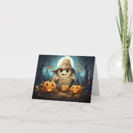 Ghost Halloween und Pumpkin Karte