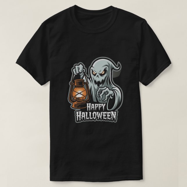 Ghost: Happy Halloween T-Shirt (Design vorne)