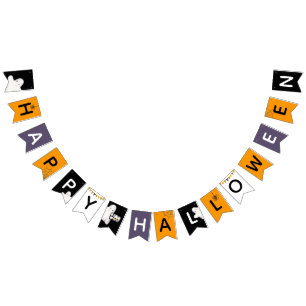 Ghost Happy Halloween Wimpelkette