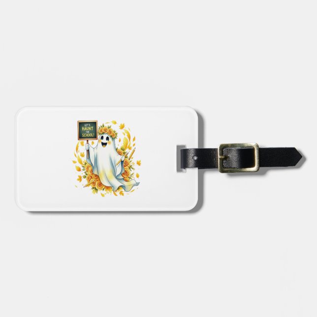Ghost Haunt School Halloween Gepäckanhänger (Vorderseite horizontal)