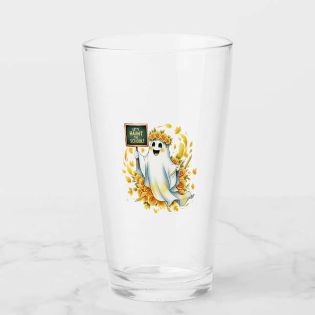 Ghost Haunt School Halloween Glas (Vorderseite)