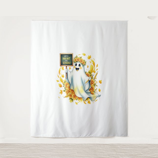Ghost Haunt School Halloween Wandteppich (Vorderseite)