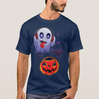 Ghost Hear Music Pumpkin Halloween Kostüm Men Wom T-Shirt