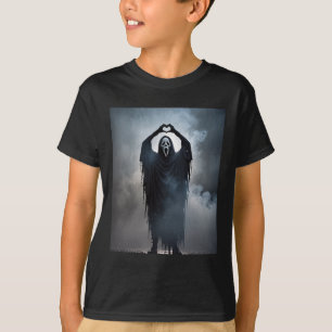 Ghost Heart Hands Beängstigend Face Horror Poster  T-Shirt