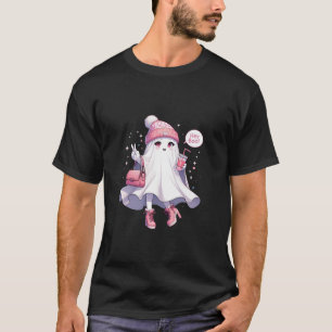 Ghost Hey Boo Halloween Niedlich Ghost Santa s Hat T-Shirt