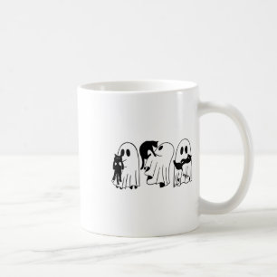 Ghost Holding Black Cat Funny Halloween Cat Liebha Kaffeetasse