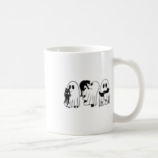 Ghost Holding Black Cat Funny Halloween Cat Liebha Kaffeetasse