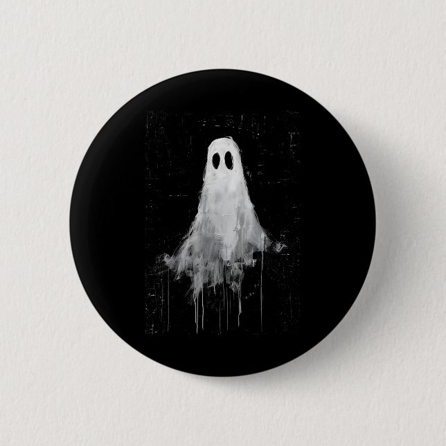 Ghost Horror Spirit Spooky Beängstigend Halloween  Button (Vorderseite)