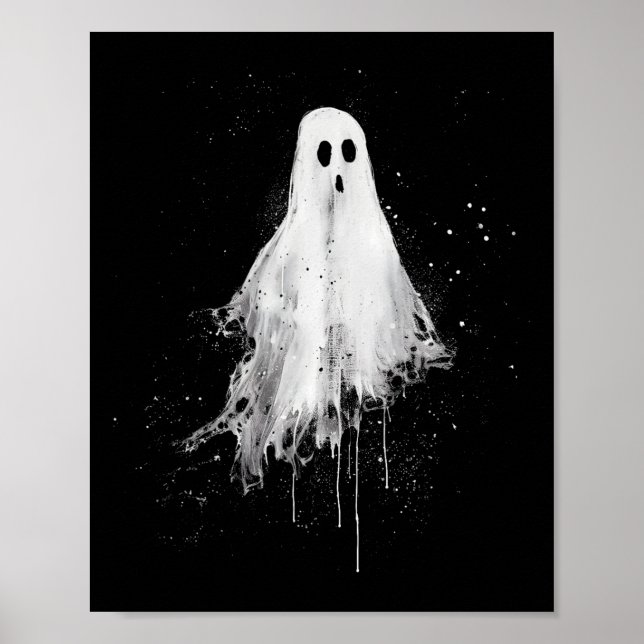Ghost Horror Spooky Beängstigend Halloween Goth Al Poster (Vorne)