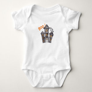 Ghost House Halloween Kinderdusche Baby Strampler
