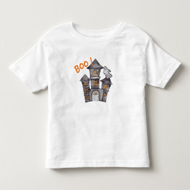 Ghost House Halloween Kinderdusche Kleinkind T-shirt (Vorderseite)