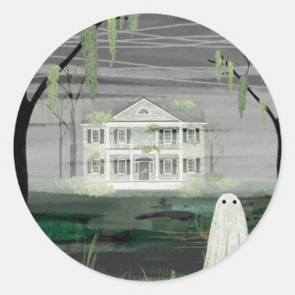 Ghost House Runder Aufkleber