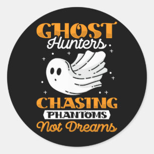 Ghost Hunter Chasing Phantome - Halloween Ghost Hu Runder Aufkleber