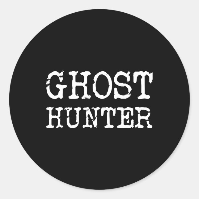 Ghost Hunter Paranormal Investigator Halloween Gif Runder Aufkleber (Vorderseite)