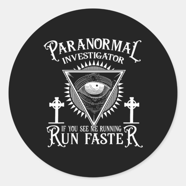 Ghost Hunter Paranormal Investigator Runder Aufkleber (Vorderseite)