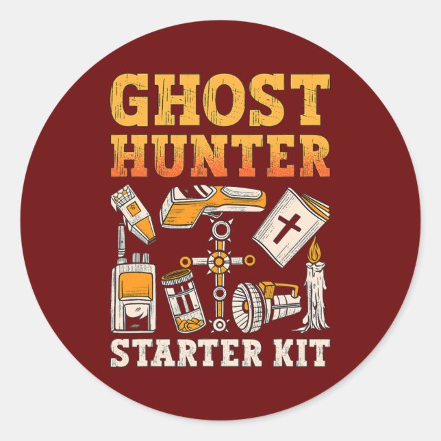 Ghost Hunter Starter Kit Paranormal Jagdghost Runder Aufkleber (Vorderseite)