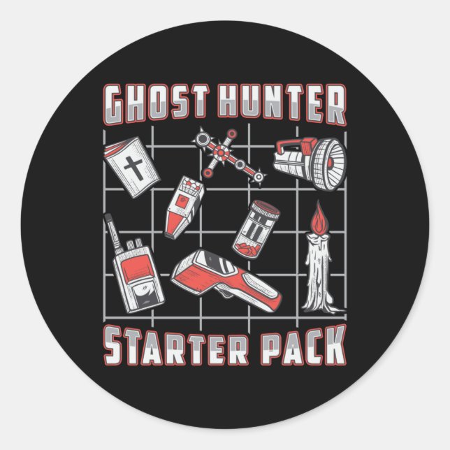 Ghost Hunter Starter Pack Paranormal Geisterjagd Runder Aufkleber (Vorderseite)