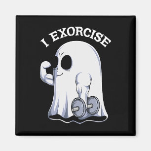 Ghost I Exorciate Spaß Gym Übung Workout Spooky H Magnet