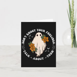 Ghost Ihre Gefühle Groovy Spooky Season Mental He Karte