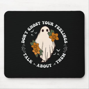 Ghost Ihre Gefühle Groovy Spooky Season Mental He Mousepad