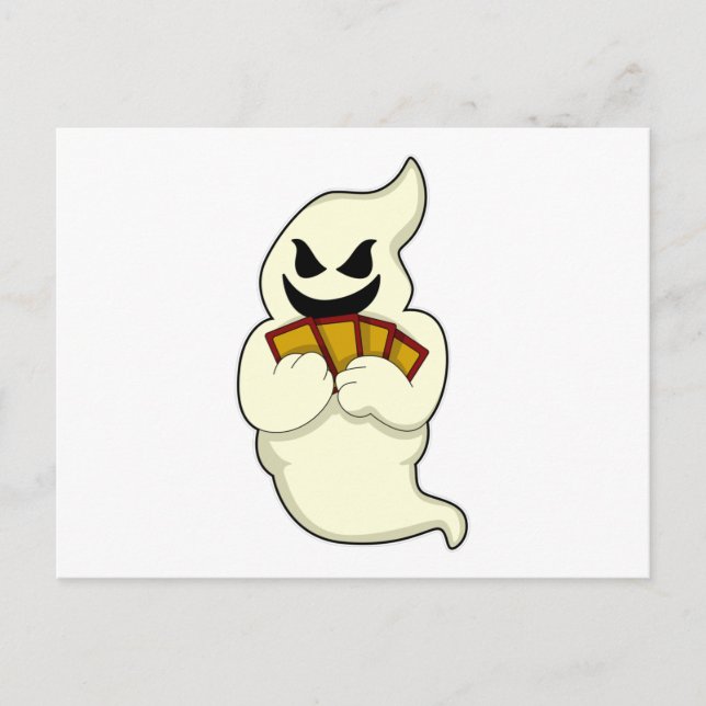 Ghost im Poker mit Poker-Karten Postkarte (Vorderseite)