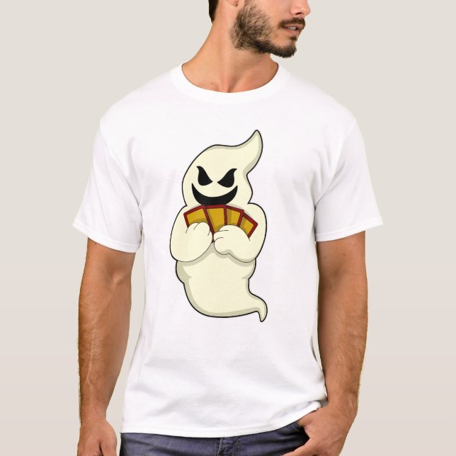 Ghost im Poker mit Poker-Karten T-Shirt (Vorderseite)