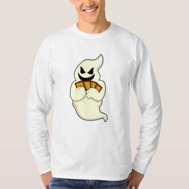 Ghost im Poker mit Poker-Karten T-Shirt (Vorderseite)