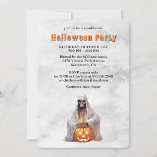 Ghost Jack O'Lantern Halloween-Party Einladung
