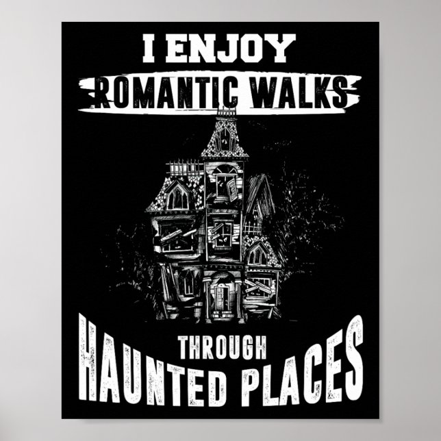 Ghost Jagd Shirt Funny Spuk Orte Zitat Par Poster (Vorne)