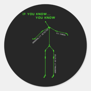 Ghost Junting Sls Camera Stick Man Novelty Spooky Runder Aufkleber