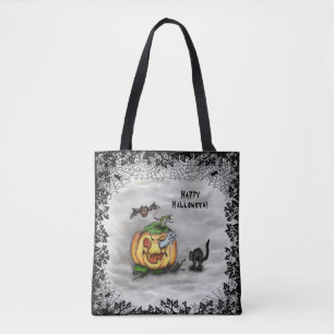 Ghost , Katze , Bat and Pumpkin , Glückliches Hall