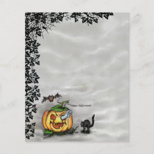 Ghost , Katze , Bat and Pumpkin , Glückliches Hall
