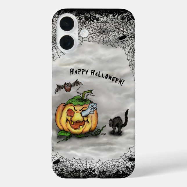 Ghost , Katze , Bat and Pumpkin , Glückliches Hall Case-Mate iPhone Hülle (Rückseite)
